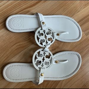 While Tory Burch Miller Flip Flops